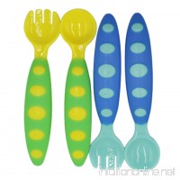 BYP Feeding Spork Spoon and Fork Set With Case Baby Tableware for Toddlers (Yellow Blue) - B06Y2146PW